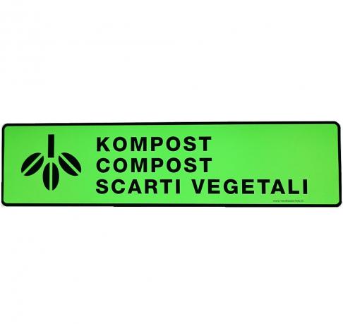 Produktbild Beschriftung Zubehör - Aufkleber Kompost 600x150mm