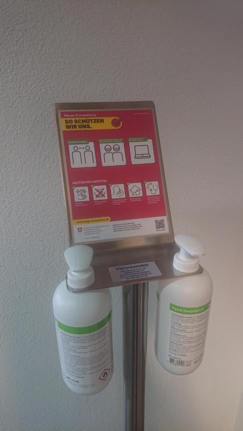 Produktbild Pandemie-Schutz - Desinfektion- und Seifenhalter 2 Station mit Display