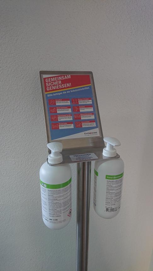 Produktbild Pandemie-Schutz - Desinfektion- und Seifenhalter 2 Station mit Display